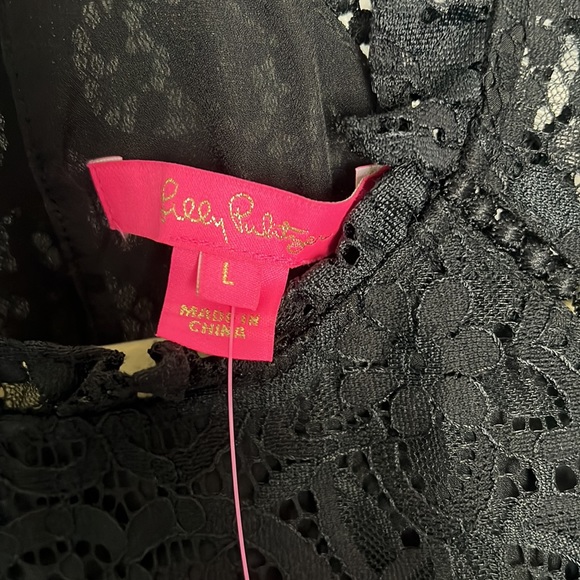 Lilly Pulitzer Lace Averi Top - Two Tone Carnival Lace - size Large - Picture 6 of 7